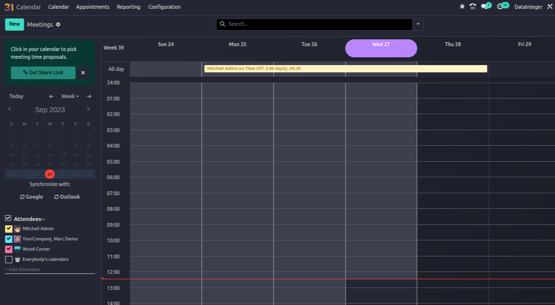 Calendar Sharing Availability